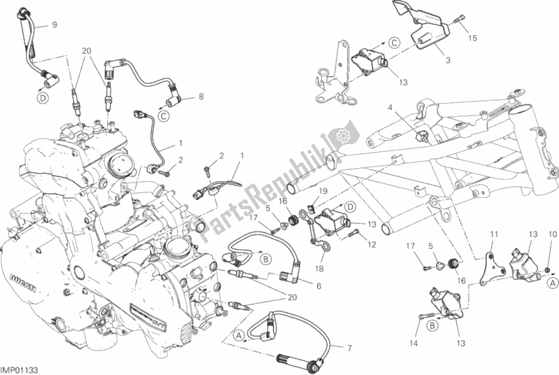 Wszystkie części do Wi? Zka Przewodów (cewka) Ducati Multistrada 1260 S Touring Brasil 2018